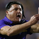 Ed Orgeron, likely calling for a caffeine timeout. Photo: Jonathan Bachman/Getty Images